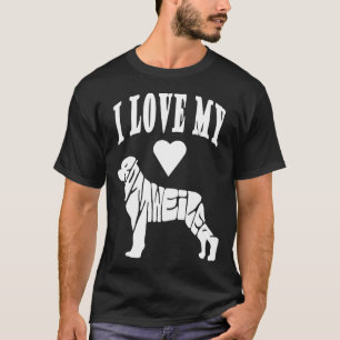 Ich Liebe meinen Rottweiler für Hunde Mama und Vat T-Shirt