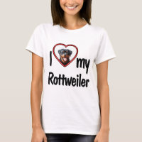 Ich liebe meinen Rottweiler Süße Herz-Foto-Rahmen