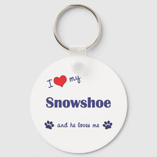 Ich Liebe meinen Schneeschuh (Männerkatze) Schlüsselanhänger
