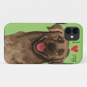 Ich Liebe meinen SchokoladenLabrador Case-Mate iPhone Hülle (Rückseite (Horizontal))