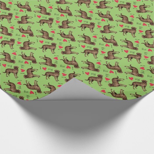 Ich Liebe meinen SchokoladenLabrador Geschenkpapier (Ecke)