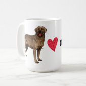 Ich Liebe meinen SchokoladenLabrador Kaffeetasse (Vorderseite Links)