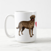 Ich Liebe meinen SchokoladenLabrador Kaffeetasse (Links)