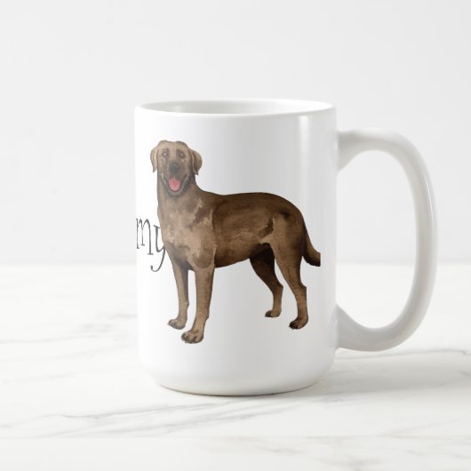 Ich Liebe meinen SchokoladenLabrador Kaffeetasse (Rechts)