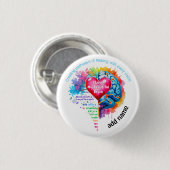 Ich Liebe meinen schönen Hirnknopf Button (Vorne & Hinten)