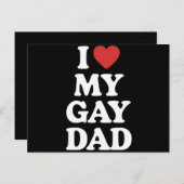 Ich Liebe meinen schwulen Vater Ich höre meinen sc Postkarte (Vorne/Hinten)