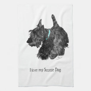 Ich liebe meinen Scottie-Hund Handtuch