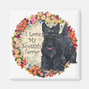 Ich liebe meinen Scottish Terrier Magnet