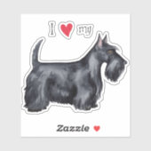 Ich Liebe meinen Scottish Terrier Vinyl Sticker (Blatt)