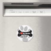 Ich Liebe meinen Sheltie - Hundeknochen Magnet (In Situ (Geschirrspüler))