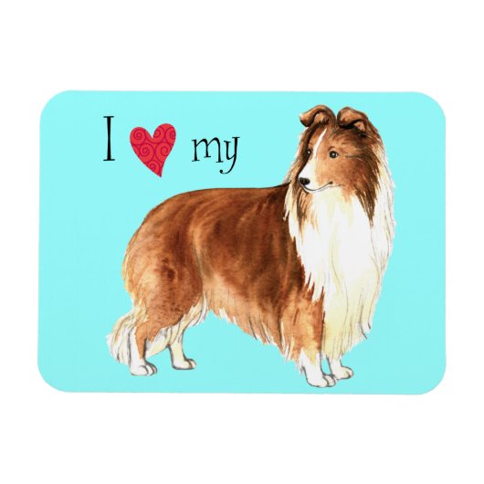 Ich Liebe meinen Sheltie Magnet (Horizontal)