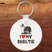 Ich Liebe meinen Sheltie Schlüsselanhänger (Vorderseite)