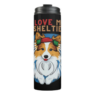 Ich Liebe meinen Sheltie-T - Shirt Thermosbecher