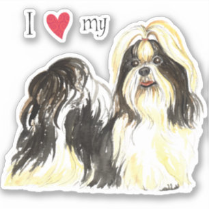 Ich Liebe meinen Shih Tzu Vinyl Sticker