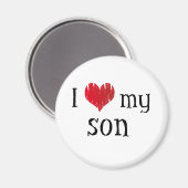 Ich Liebe meinen Sohn Magnet (Vorderseite/Rückseite)