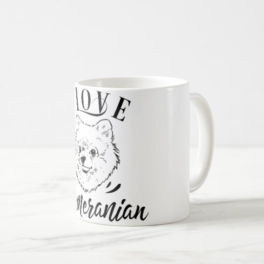 Ich Liebe meinen Spitz Kaffeetasse (VorderseiteRechts)