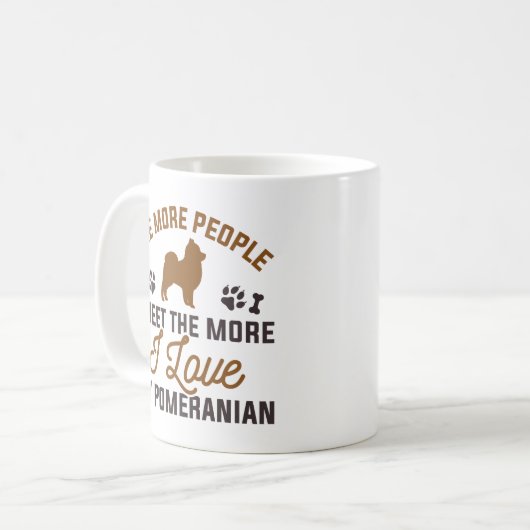 Ich Liebe meinen Spitz Kaffeetasse (Vorderseite Links)