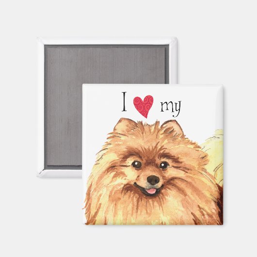 Ich Liebe meinen Spitz Magnet (Vorderseite/Rückseite)