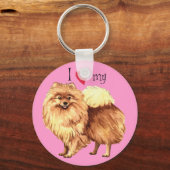 Ich Liebe meinen Spitz Schlüsselanhänger (Vorderseite)