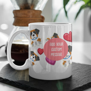 Ich liebe meinen St. Bernhard Hund Haustier leucht Kaffeetasse