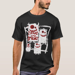 Ich liebe meinen Stamm Lustige Monsterfamilie Hall T-Shirt