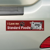 Ich Liebe meinen Standard Poodle Autoaufkleber (Auf Auto)
