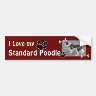 Ich Liebe meinen Standard Poodle Autoaufkleber