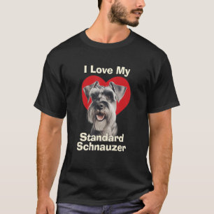 Ich Liebe meinen Standard Schnauzer Welpen Hund T-Shirt