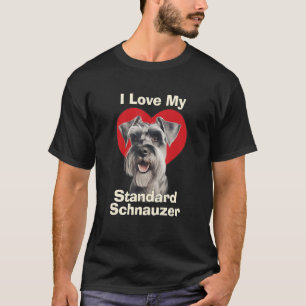 Ich Liebe meinen Standard Schnauzer Welpen Hund T-Shirt