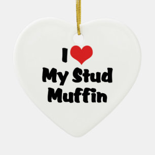 Ich liebe meinen Stud Muffin-Schmuck Keramikornament