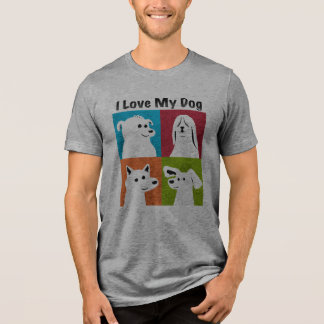 ich liebe meinen süßen Hund Tri-Blend Shirt