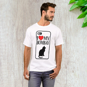 Ich Liebe meinen T - Shirt für die Bombay-Katze