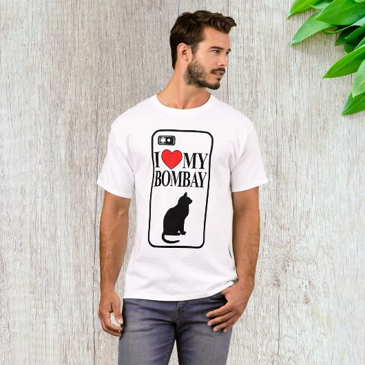 Ich Liebe meinen T - Shirt für die Bombay-Katze