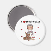 Ich Liebe meinen Teddybär Magnet (Vorderseite/Rückseite)