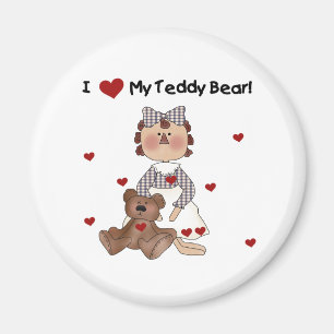 Ich Liebe meinen Teddybär Magnet