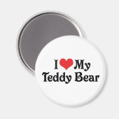 Ich Liebe meinen Teddybär Magnet (Vorderseite/Rückseite)