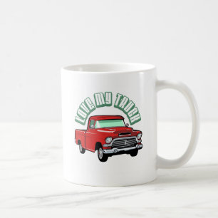 Ich liebe meinen Truck - Oldtimer, klassischer rot Kaffeetasse