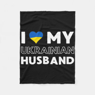 Ich liebe meinen ukrainischen Hund Fleecedecke