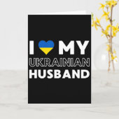 Ich liebe meinen ukrainischen Husnd Karte (Gelbe Blume)