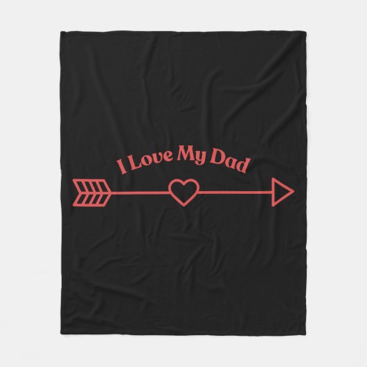 Ich Liebe meinen Vater Fleecedecke (Vorderseite)