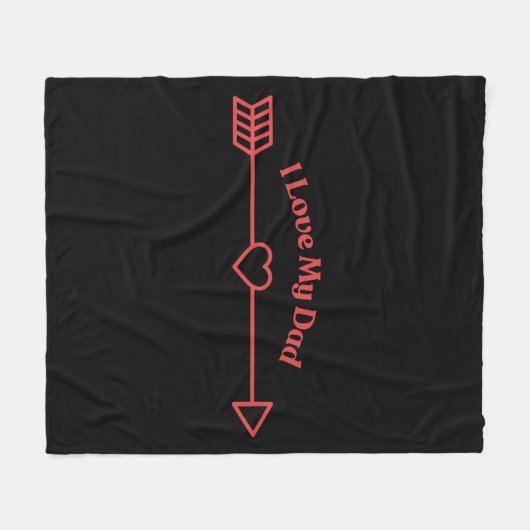Ich Liebe meinen Vater Fleecedecke (Vorderseite (Horizontal))