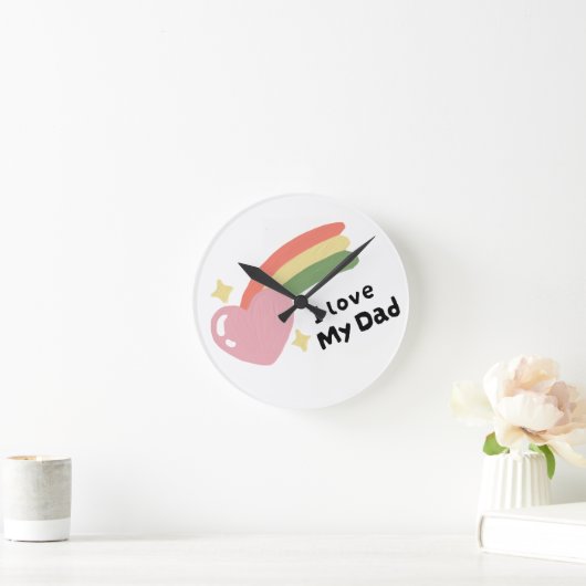 Ich Liebe meinen Vater Runde Wanduhr (Zuhause)