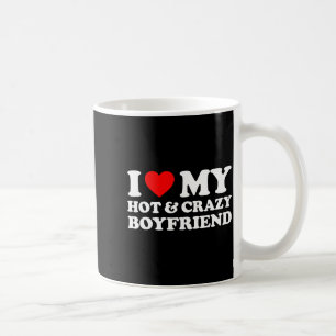 Ich liebe meinen verrückten heißen Freund I Herz m Kaffeetasse