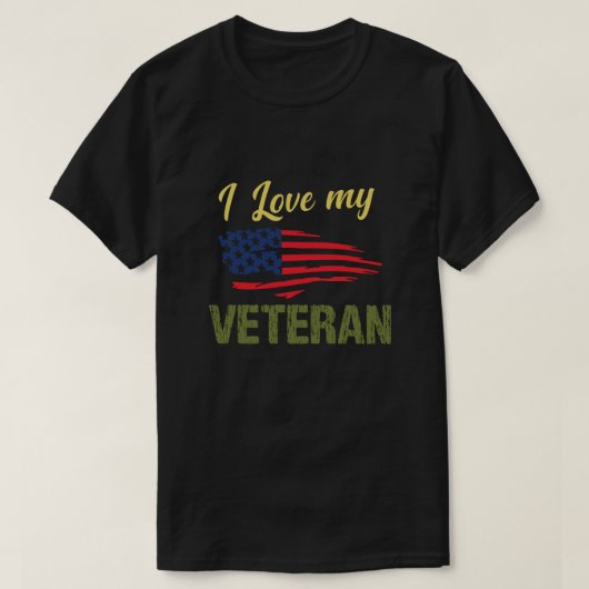 Ich Liebe meinen Veteranen T-Shirt (Design vorne)
