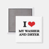 Ich Liebe meinen Waschmaschine und Trockner Magnet (Vorderseite/Rückseite)