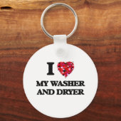 Ich Liebe meinen Waschmaschine und Trockner Schlüsselanhänger (Vorderseite)