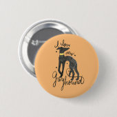 Ich Liebe meinen Windhund Button (Vorne & Hinten)