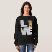 Ich Liebe meinen Wire Fox Terrier Dog Sweatshirt (Vorne ganz)