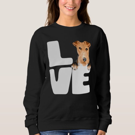 Ich Liebe meinen Wire Fox Terrier Dog Sweatshirt (Vorderseite)