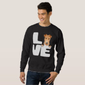 Ich Liebe meinen Wire Fox Terrier Dog Sweatshirt (Vorne ganz)